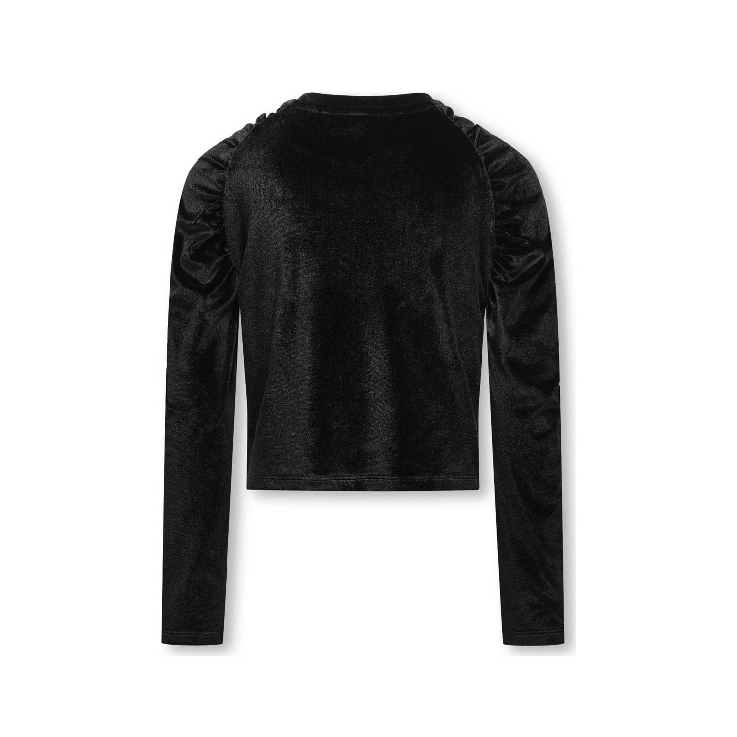 ONLY KIDS GIRL fluwelen top KOGSILLE zwart