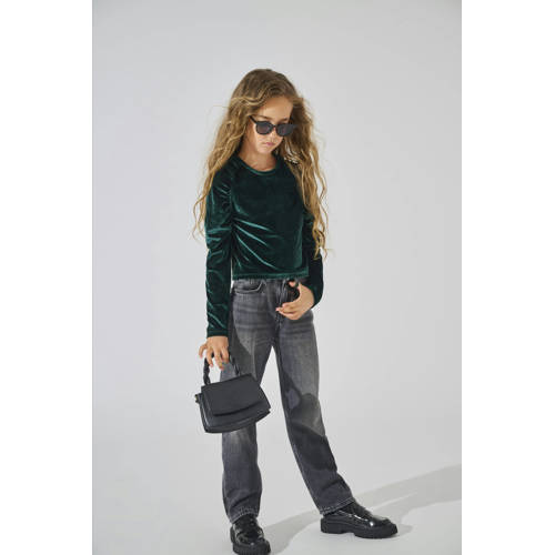 KIDS ONLY GIRL fluwelen top KOGSILLE donkergroen afbeelding