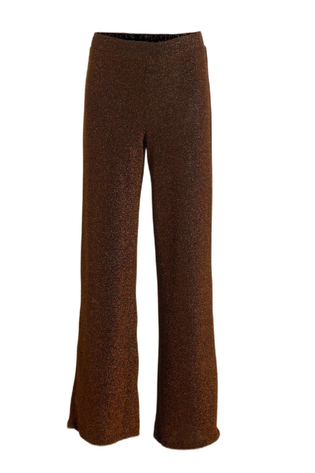 Zwart en bronzen meisjes KIDS ONLY GIRL wide leg broek met effen