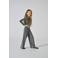 KIDS ONLY GIRL wide leg broek KOGQUEEN zwart/zilver