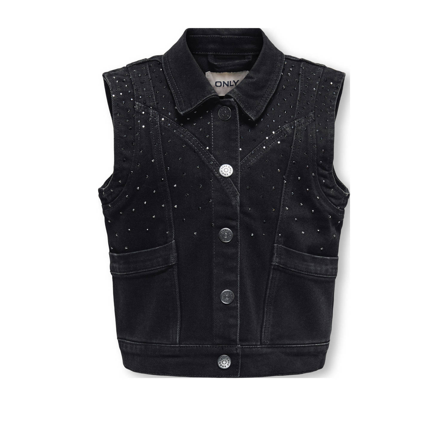 ONLY KIDS GIRL denim gilet KOGKENNEDY black denim