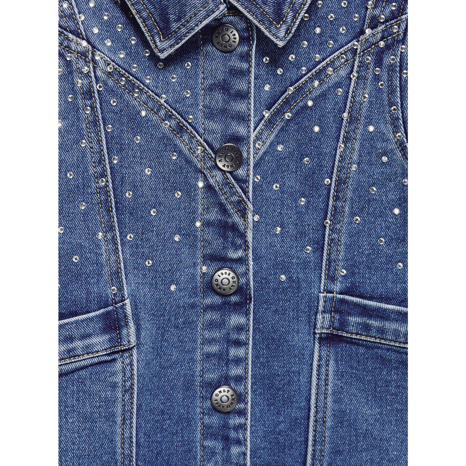 ONLY KIDS GIRL gilet medium blue denim