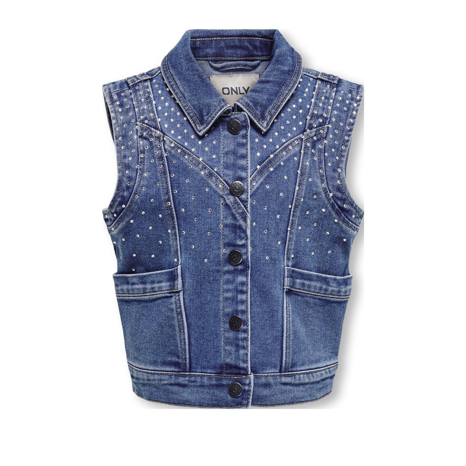 ONLY KIDS GIRL gilet medium blue denim
