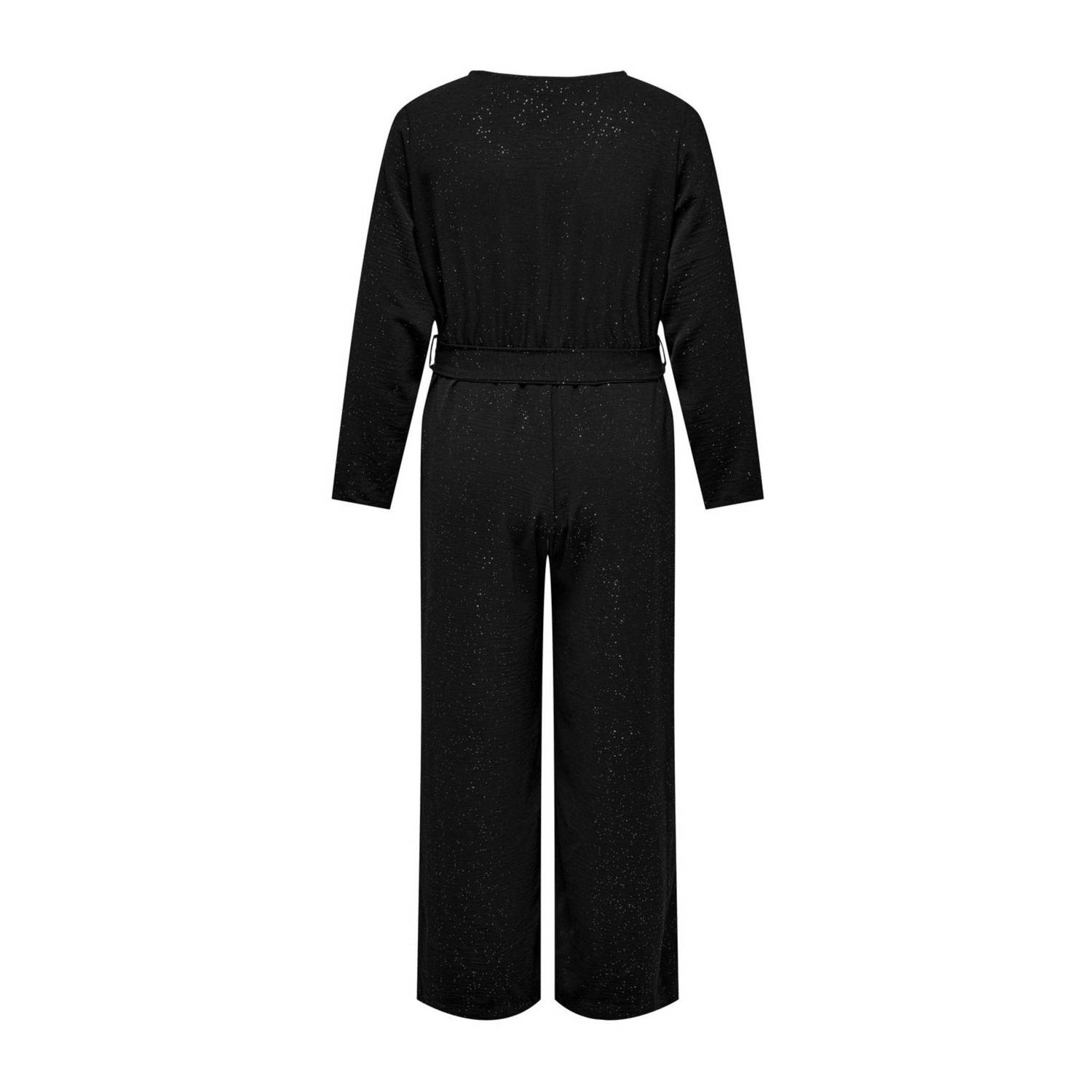 ONLY CARMAKOMA jumpsuit CARJOSEE met glitters zwart