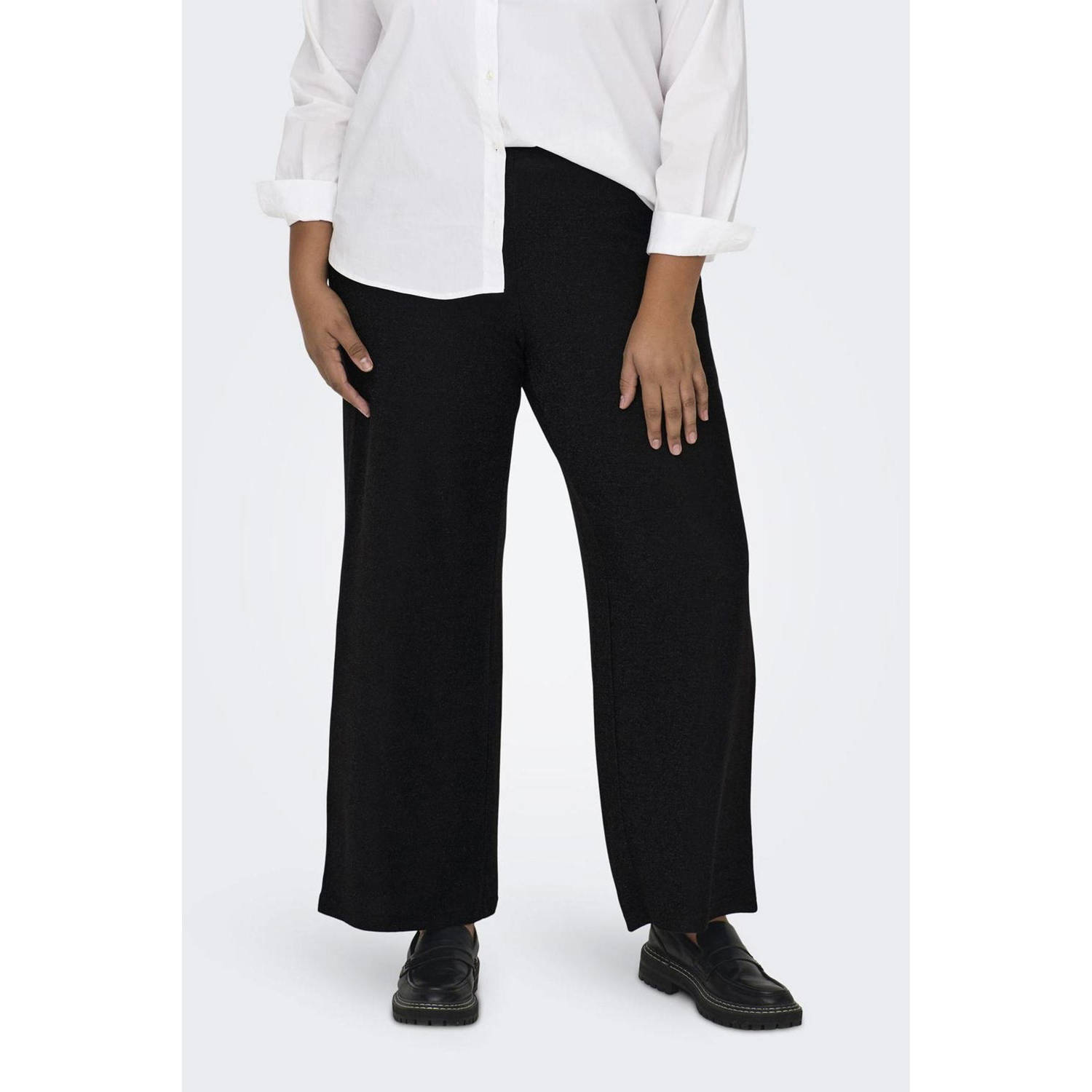 ONLY CARMAKOMA regular fit broek CARRICH zwart