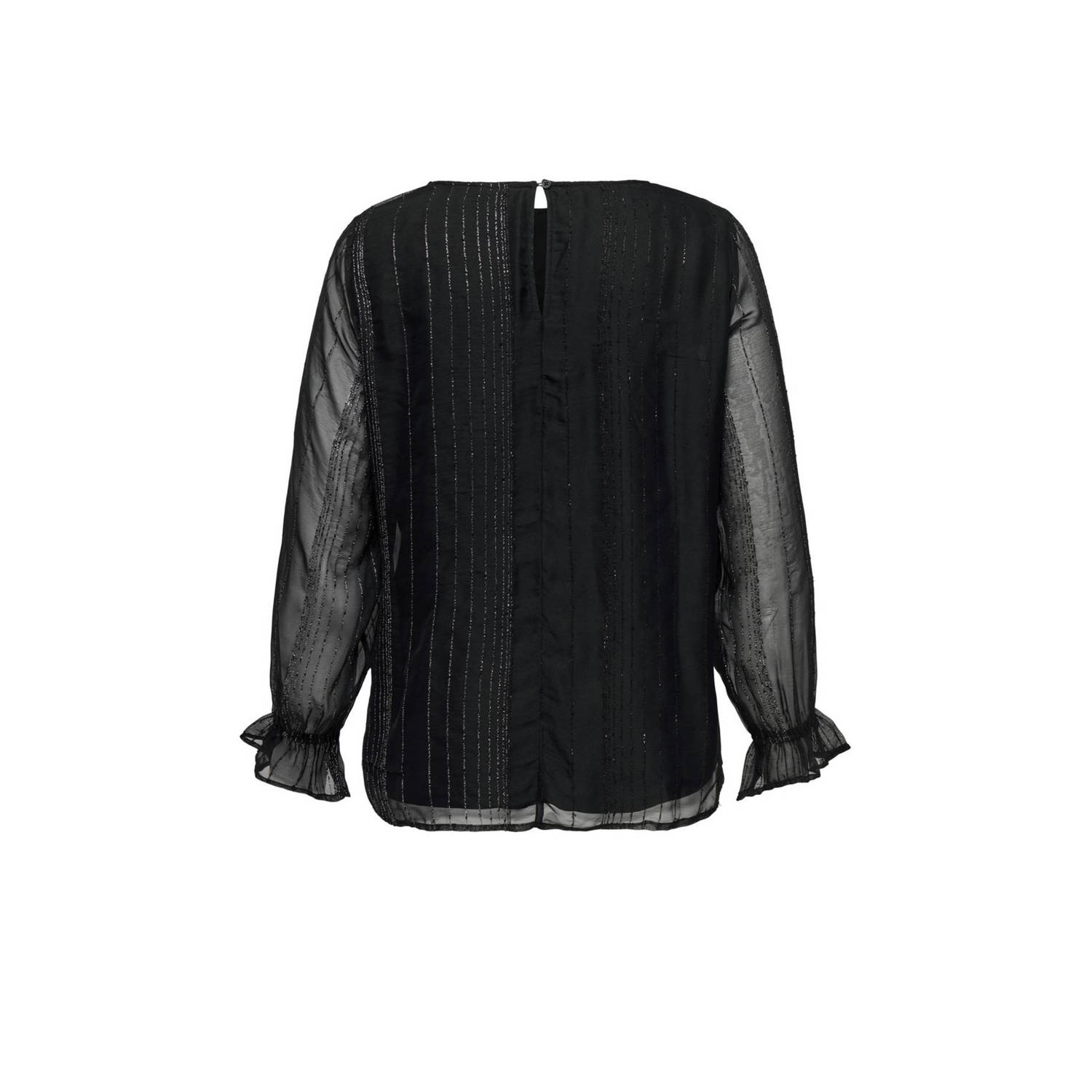 ONLY CARMAKOMA semi-transparante top CARAZELEA zwart