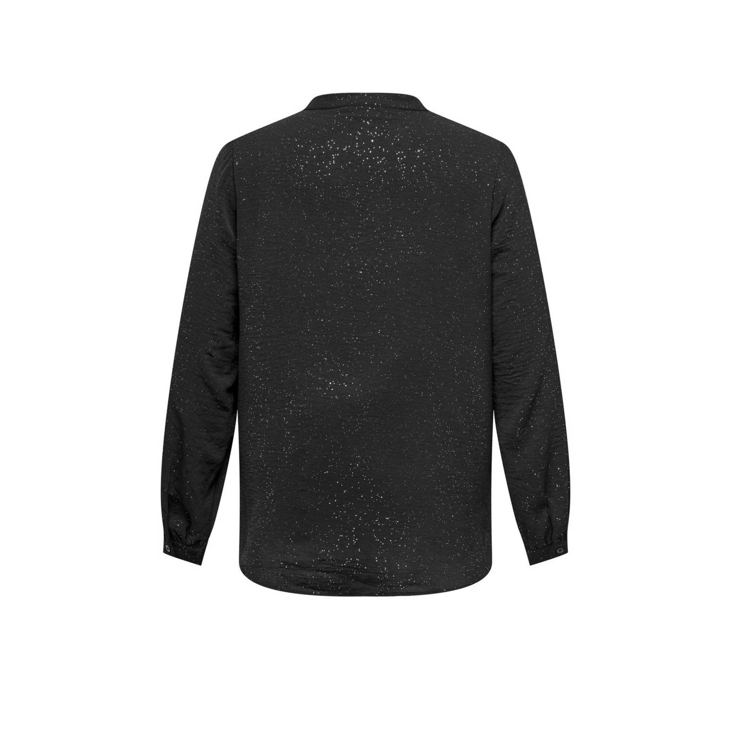 ONLY CARMAKOMA blouse CARJOSEE met glitters zwart