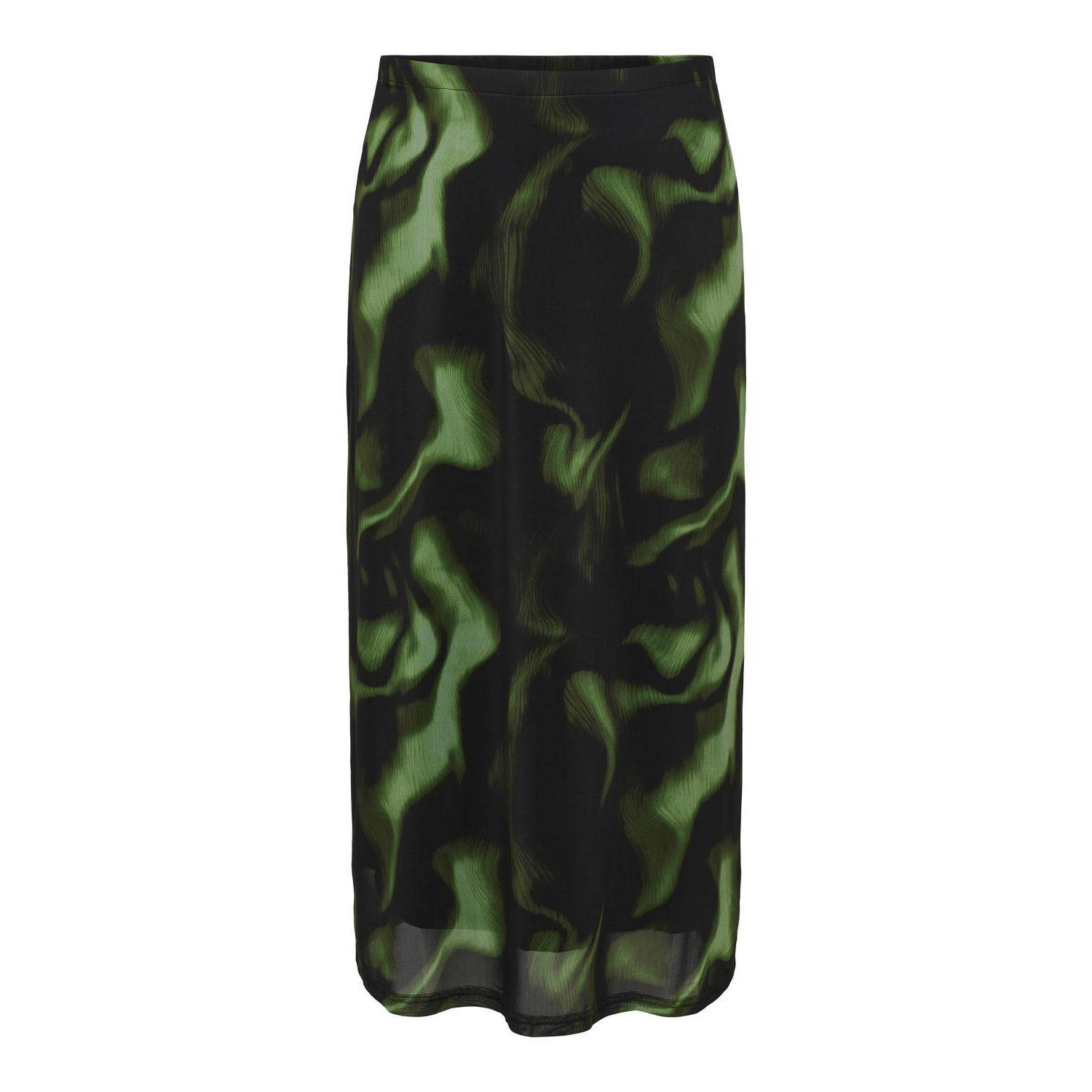 ONLY CARMAKOMA rok met all over print zwart groen