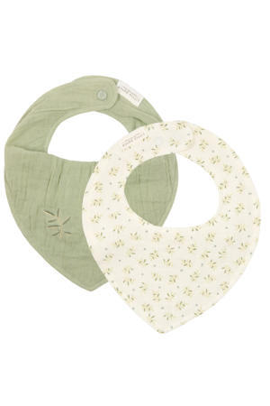 hydrofiele bandana slab - Blueberry Leaves & Sage (set van 2)