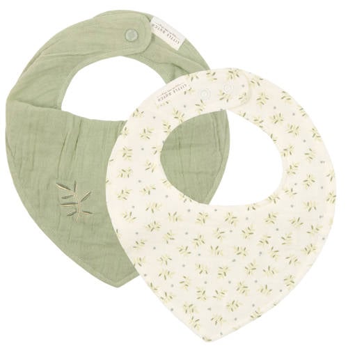 Little Dutch hydrofiele bandana slab - set van 2 Blueberry Leaves & Sage afbeelding
