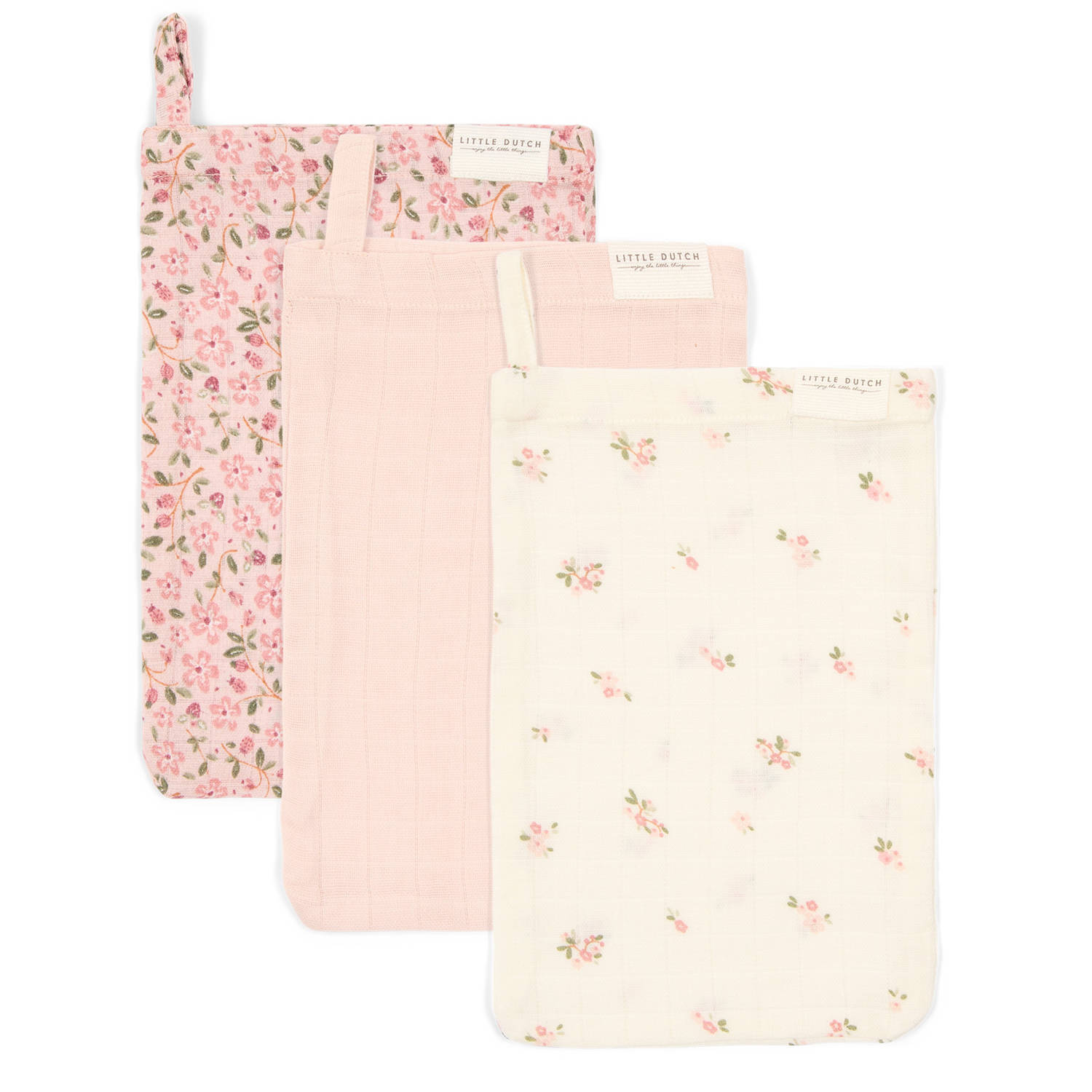 Little Dutch hydrofiel washandje set van de 3 Fairy Garden