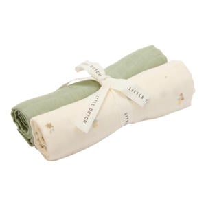 hydrofiele swaddle 70x70 cm - Forest Treasures & Sage (set van 2)