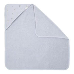 badcape geborduurd Blue