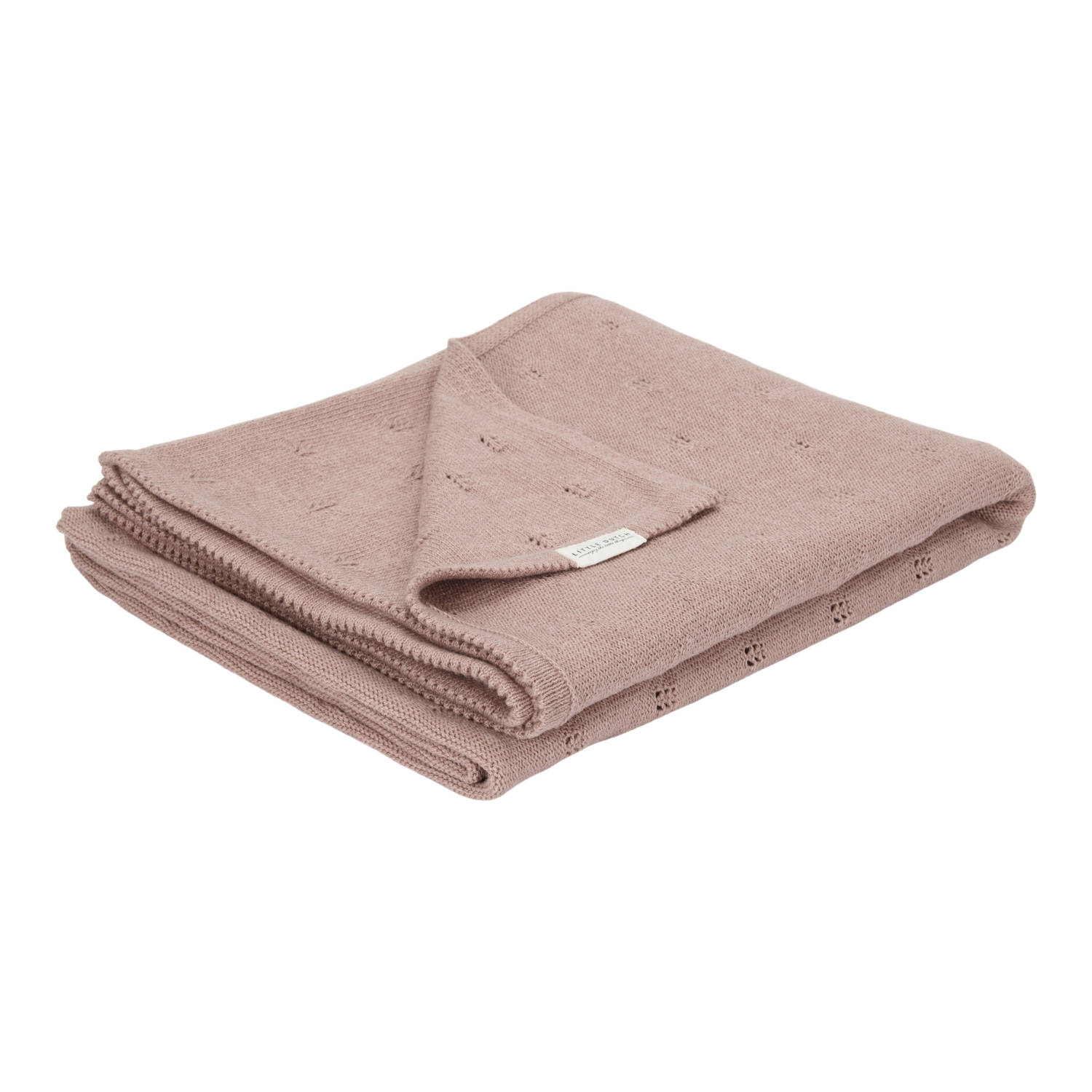 Little Dutch gebreide ledikantdeken Pure Pink Blush