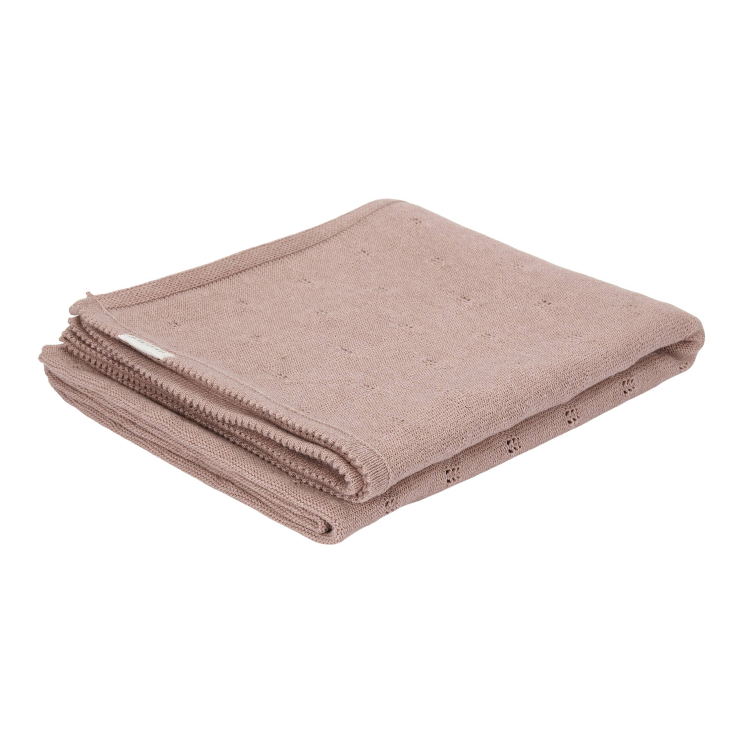 Little Dutch gebreide wiegdeken Pure Pink Blush