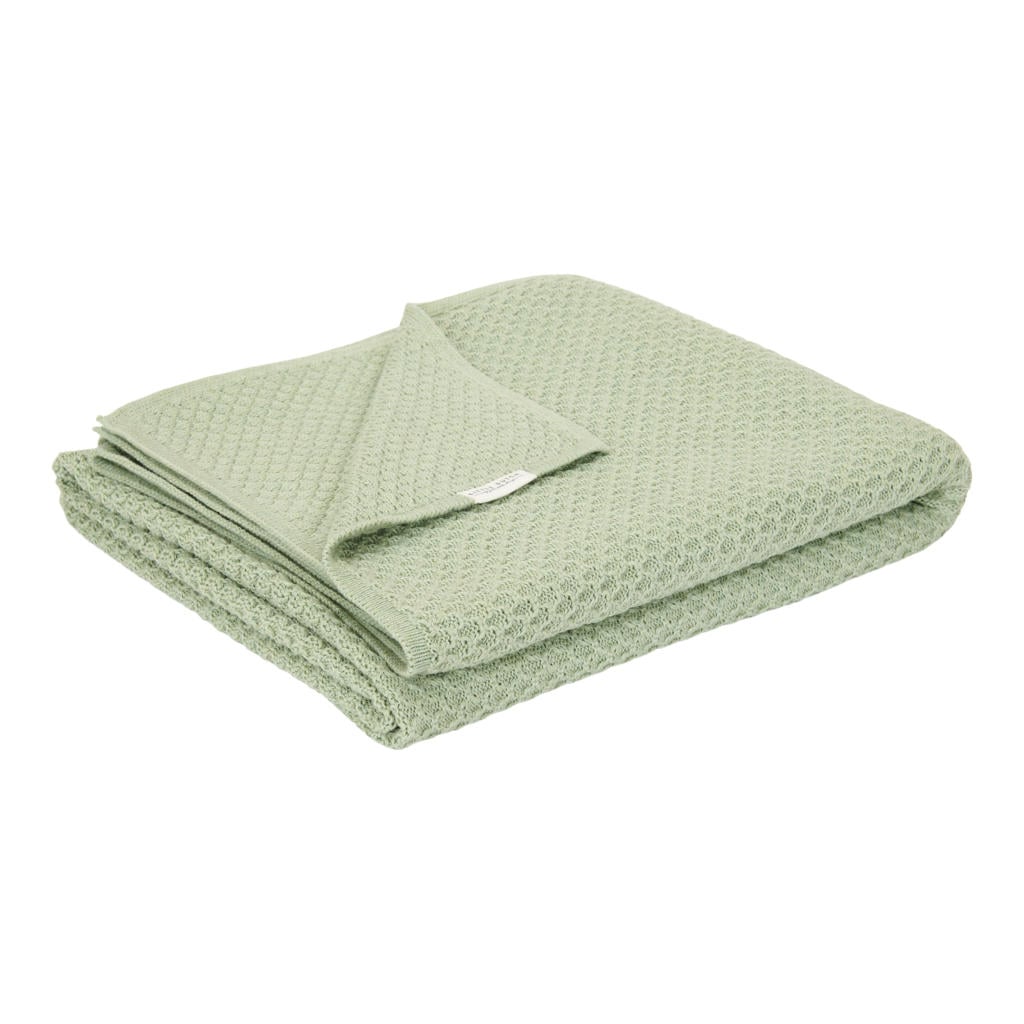 Little Dutch gebreide wiegdeken Pure Sage