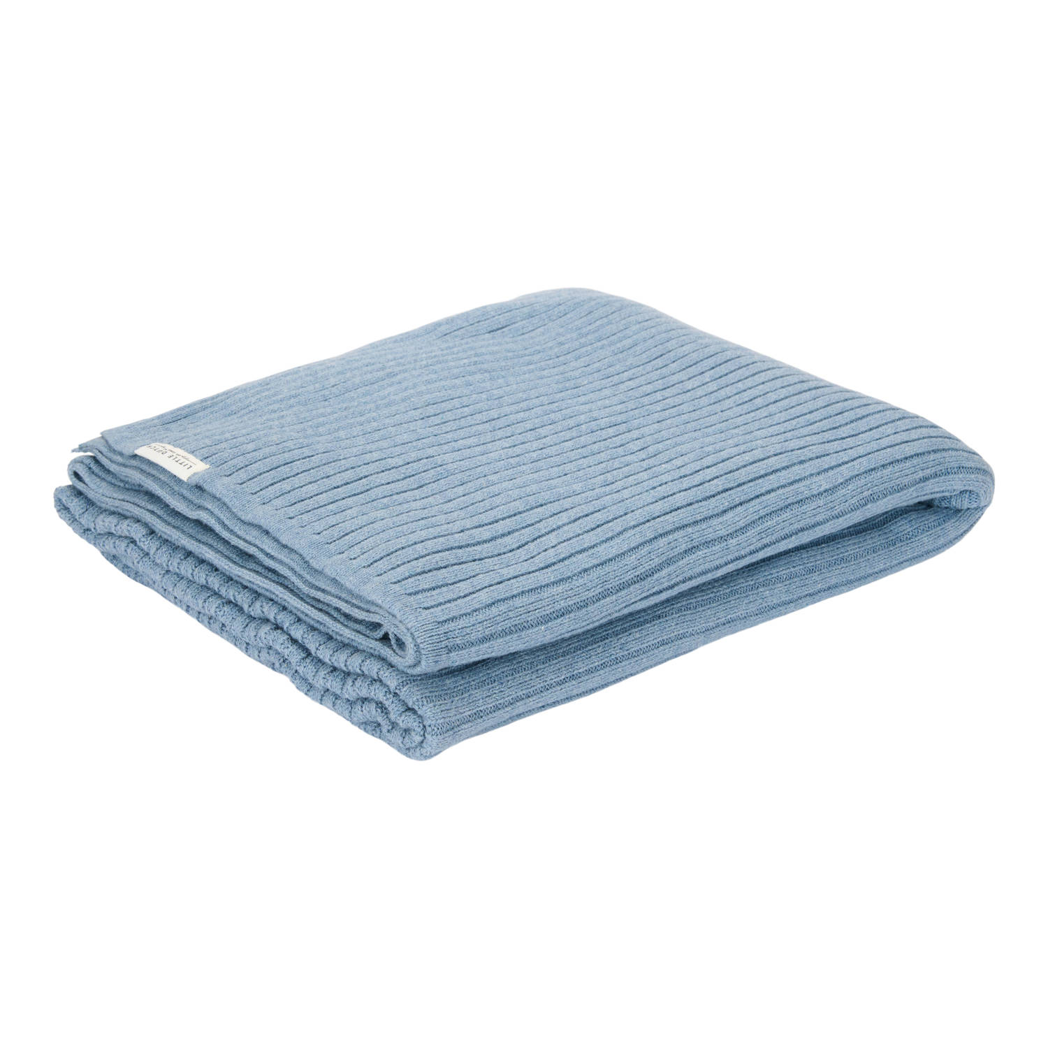 Little Dutch gebreide wiegdeken Pure Denim Blue