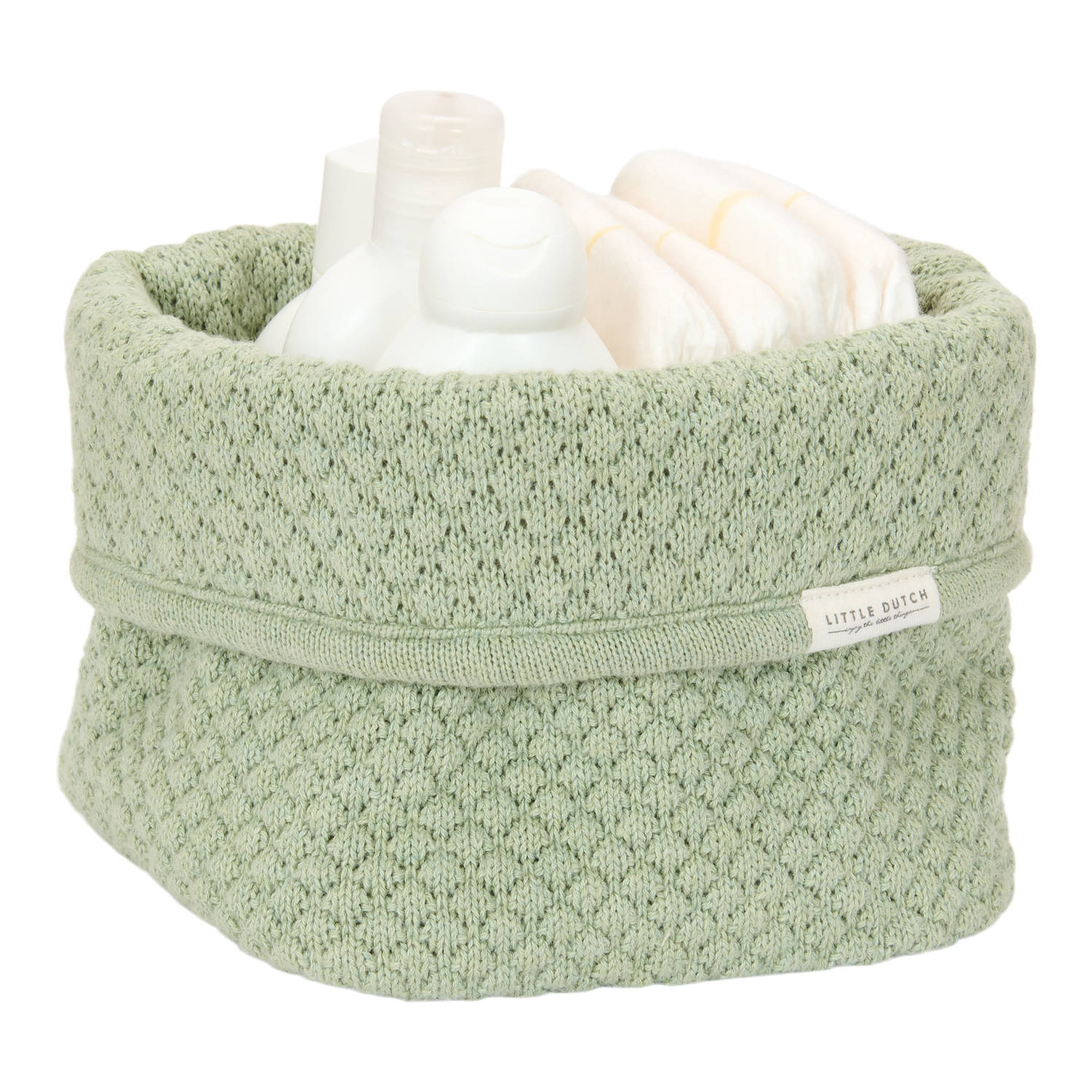 Little Dutch klein gebreidcommodemandje Pure Sage