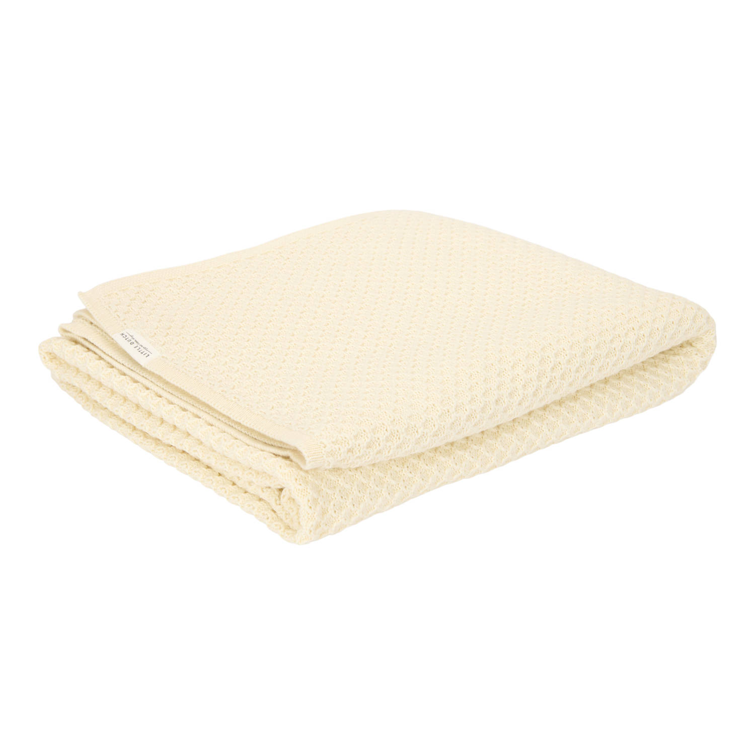 Little Dutch gebreide wiegdeken Pure Soft White