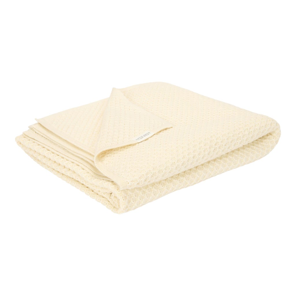 Little Dutch gebreide wiegdeken Pure Soft White