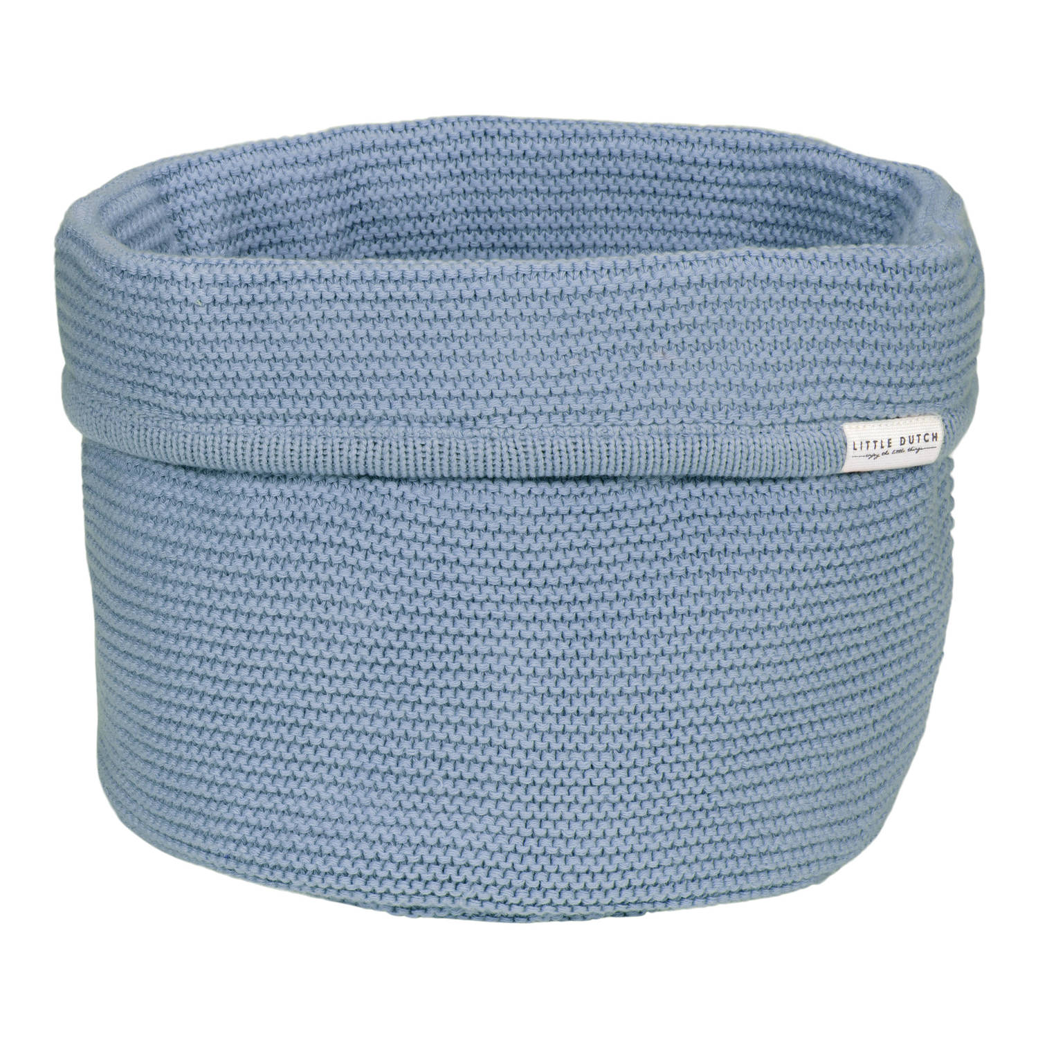 Little Dutch klein gebreid commodemandje Pure Denim Blue