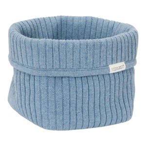 klein gebreid commodemandje Pure Denim Blue