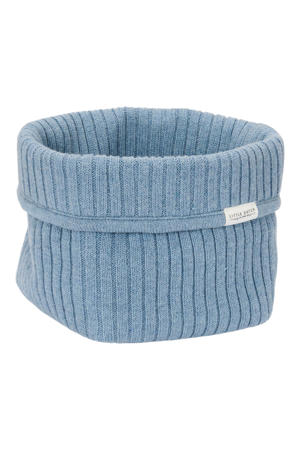 klein gebreid commodemandje Pure Denim Blue
