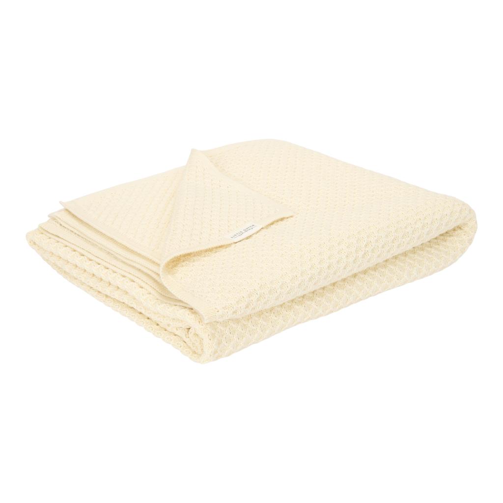 Little Dutch gebreide ledikantdeken Pure Soft White