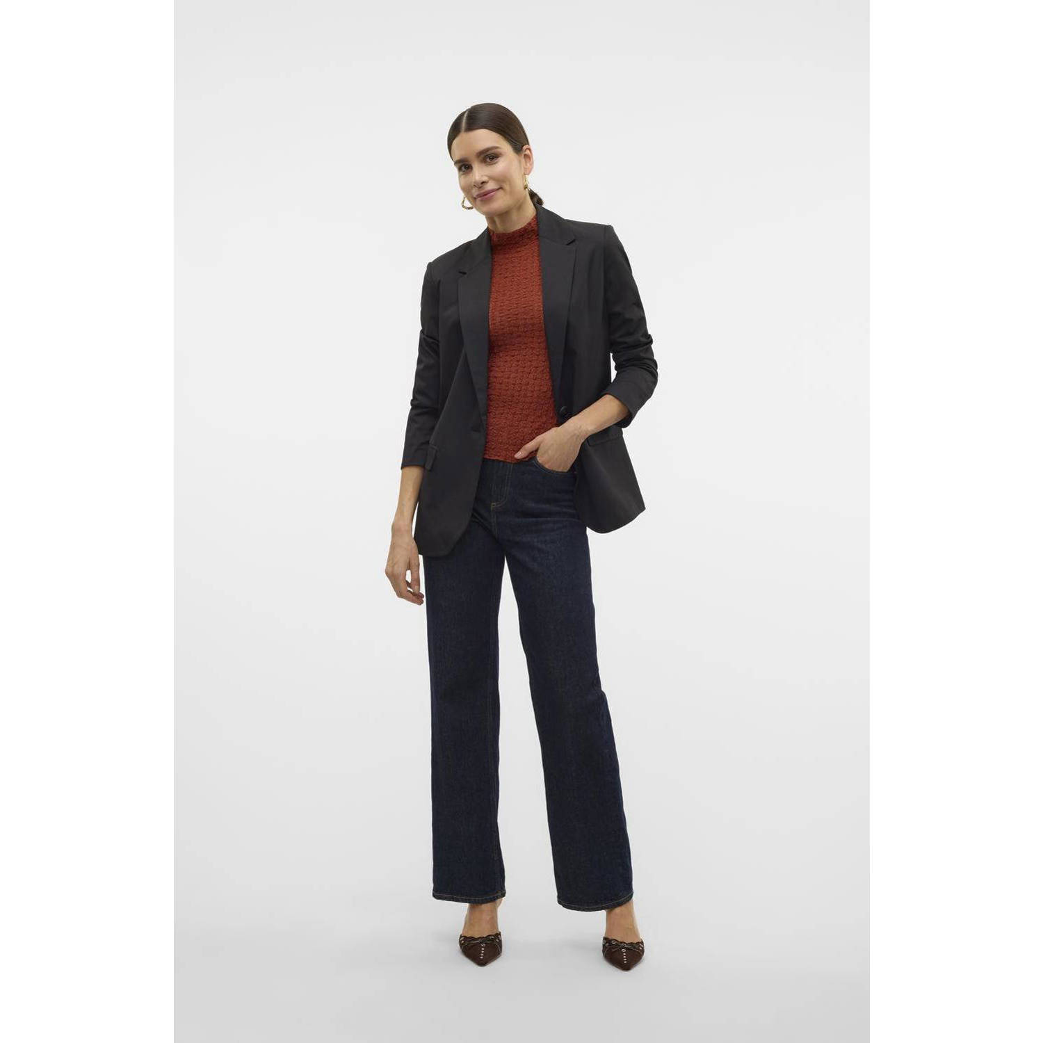 VERO MODA oversized blazer VMRAYA zwart