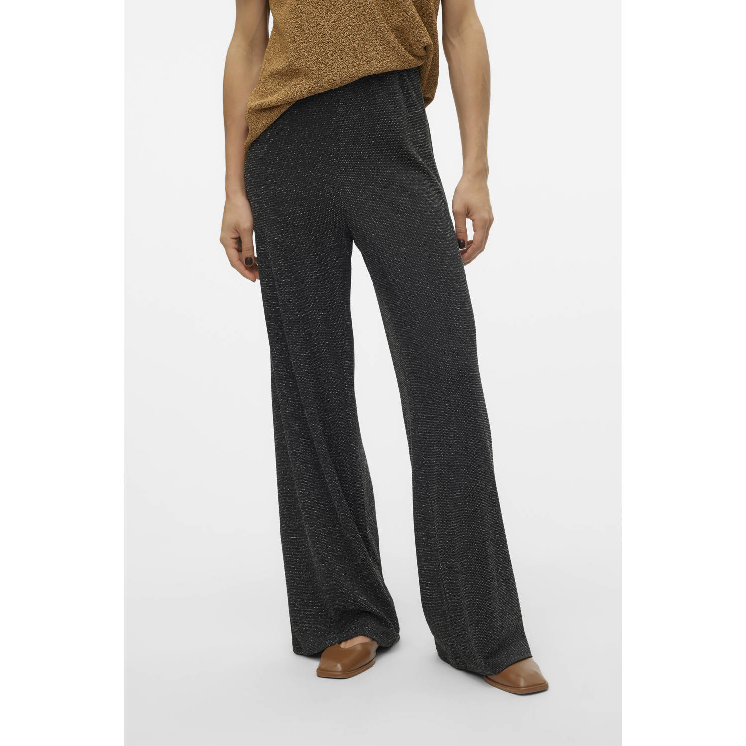 VERO MODA wide leg broek VMKANVA zwart