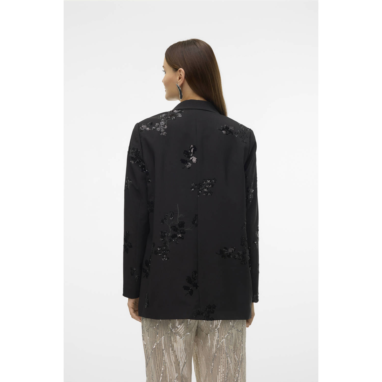 VERO MODA oversized blazer VMMITRA zwart