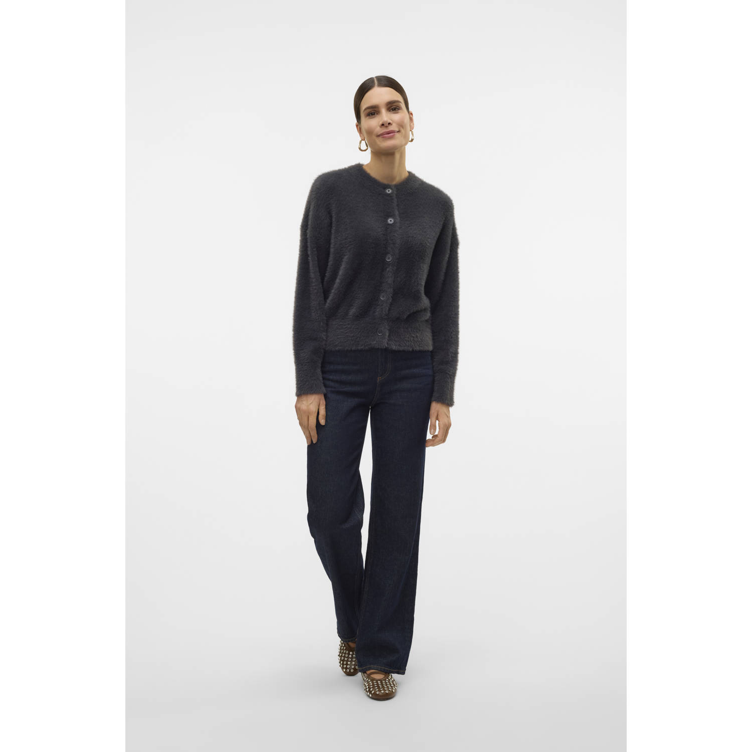 VERO MODA vest VMALINA antraciet