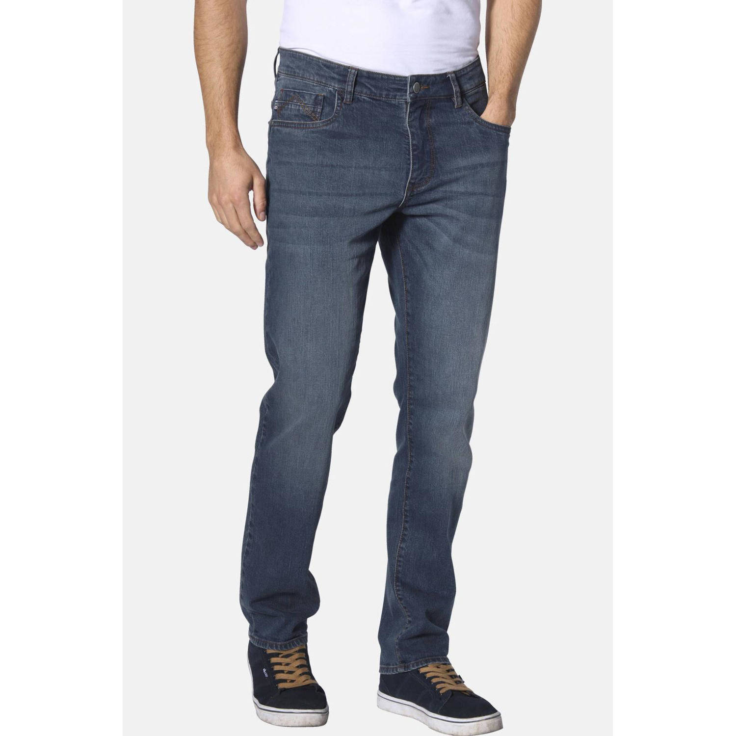 Jan Vanderstorm +FIT Collectie loose fit jeans ULFTHOR Plus Size donkerblauw