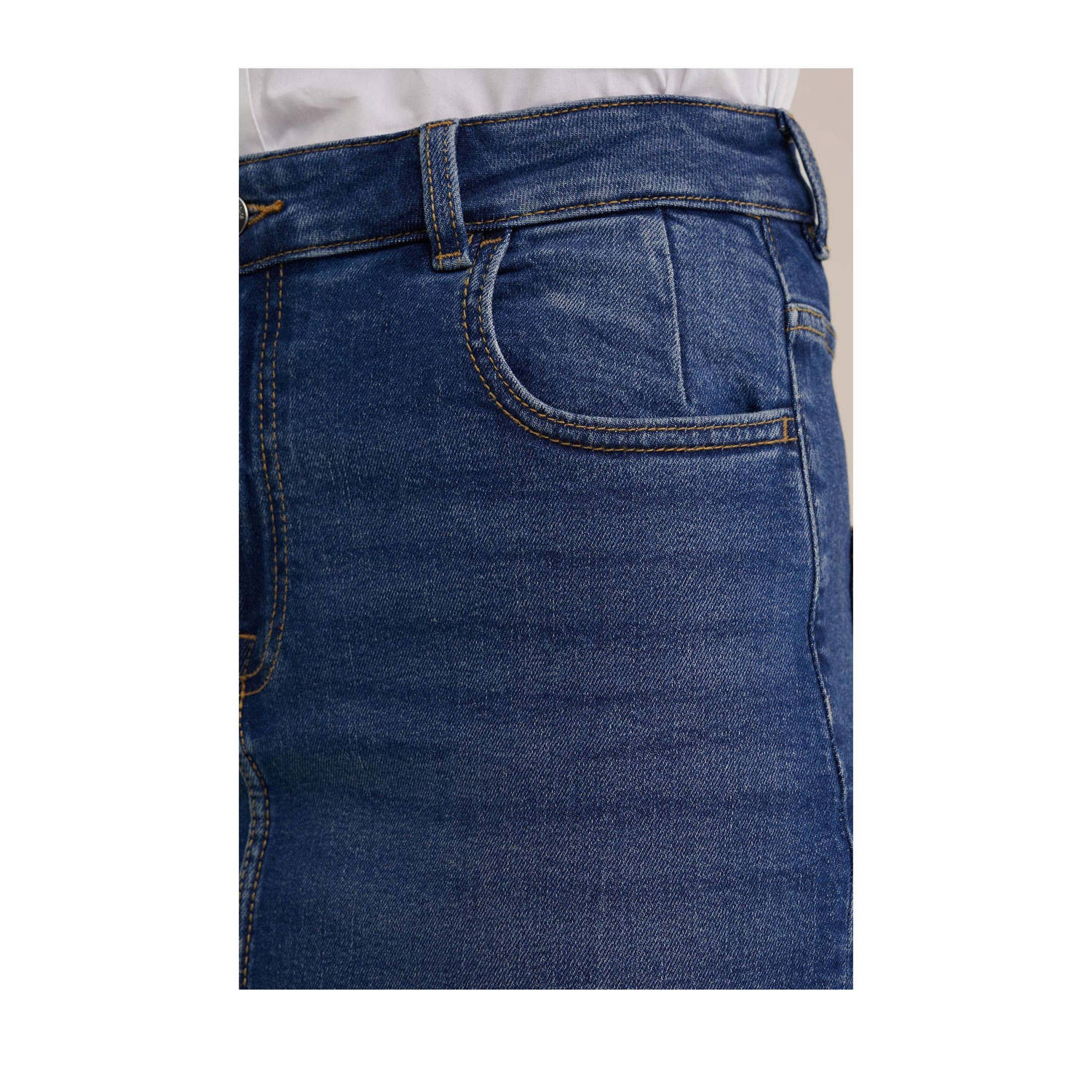 WE Fashion Blue Ridge denim spijkerrok medium blue denim