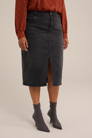 denim spijkerrok grey denim
