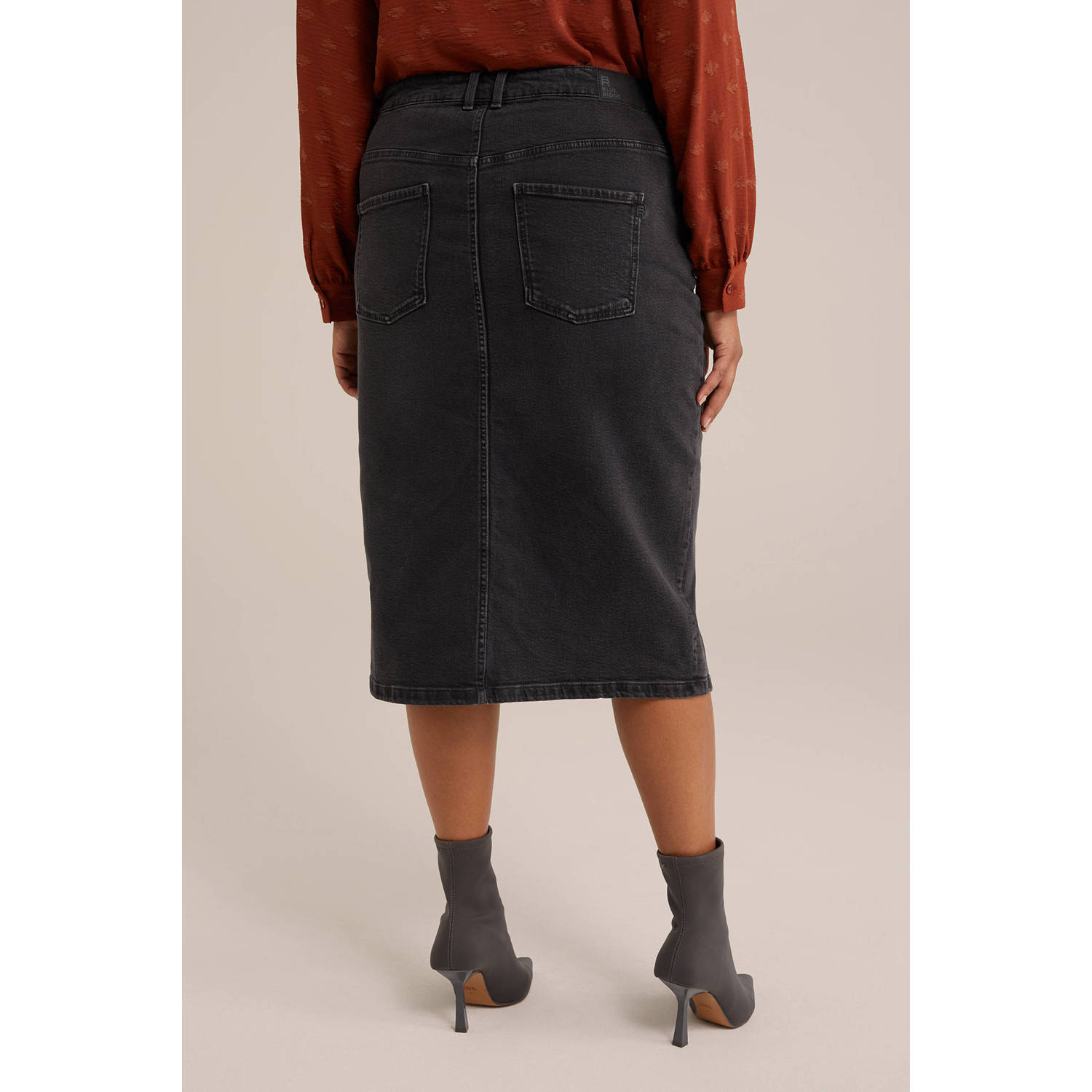 WE Fashion Blue Ridge denim spijkerrok grey denim