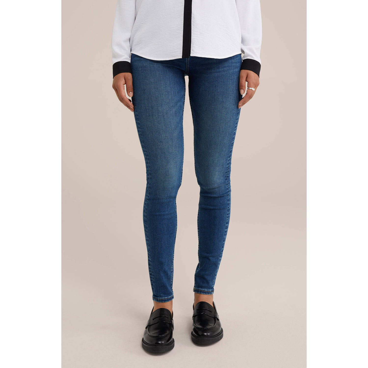 WE Fashion Blue Ridge skinny jeans medium blue denim