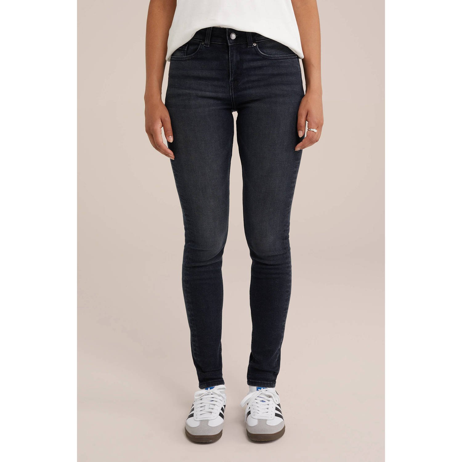 WE Fashion Blue Ridge skinny jeans black denim