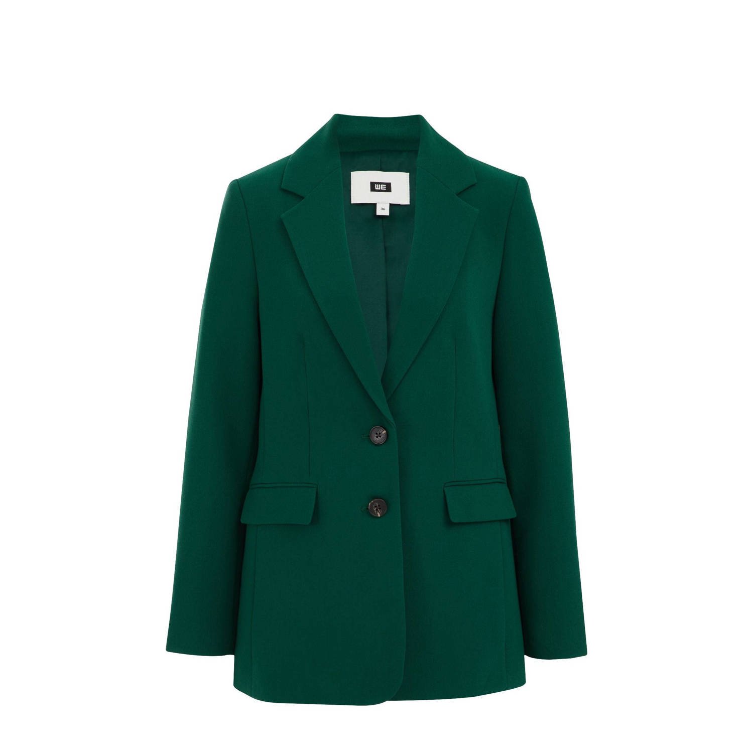 WE Fashion rechtvallende blazer groen