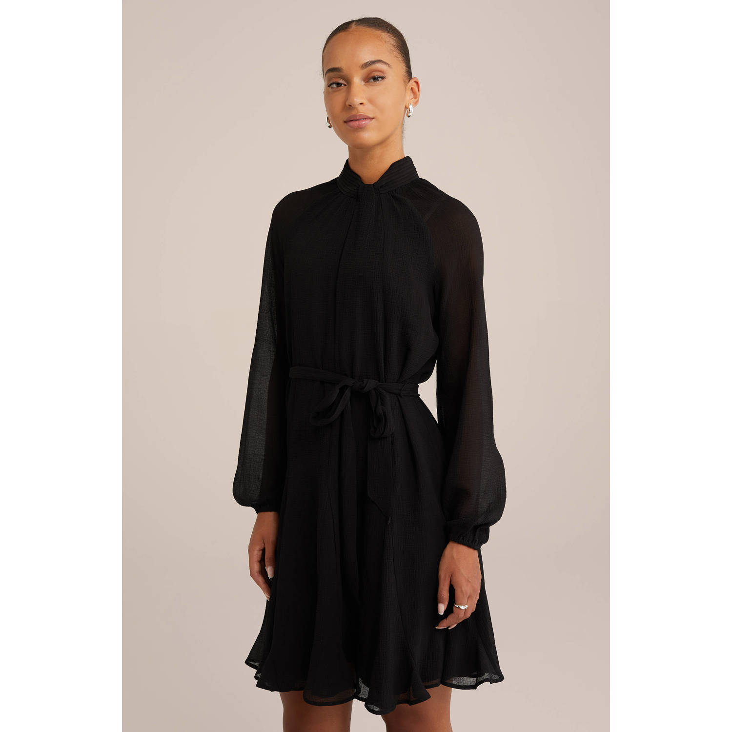 WE Fashion blousejurk zwart