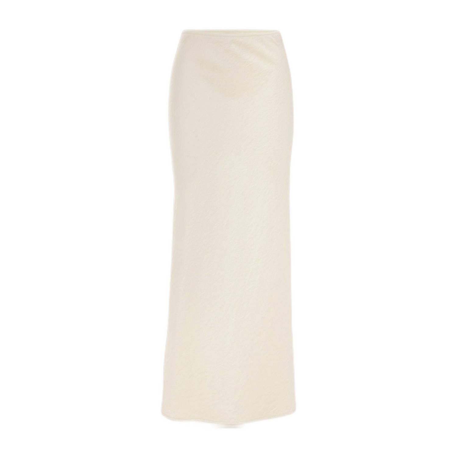 WE Fashion WE STUDIO satijn maxi rok ecru