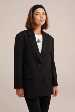 rechtvallende blazer zwart