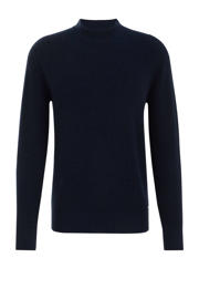 thumbnail: WE Fashion wollen gebreide trui donkerblauw
