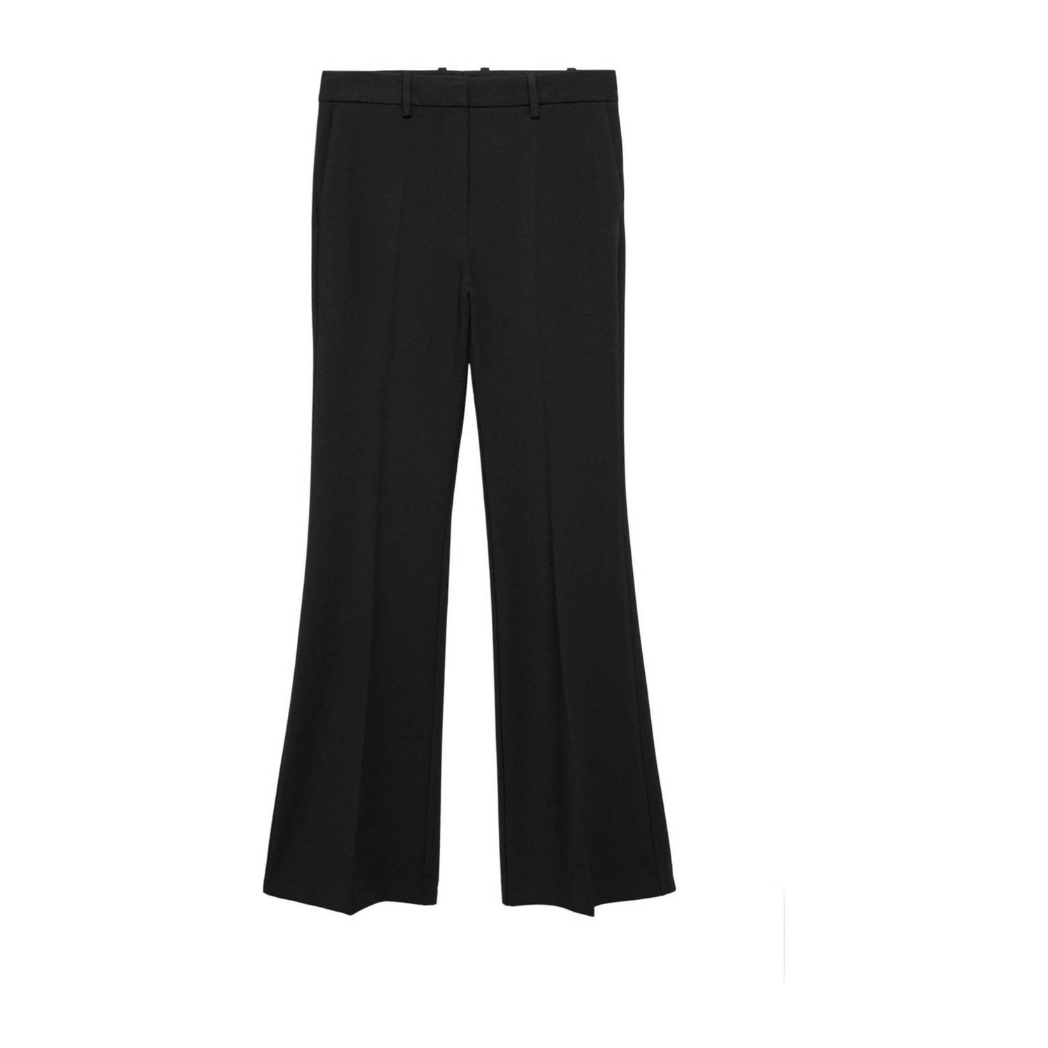 Mango flared broek zwart