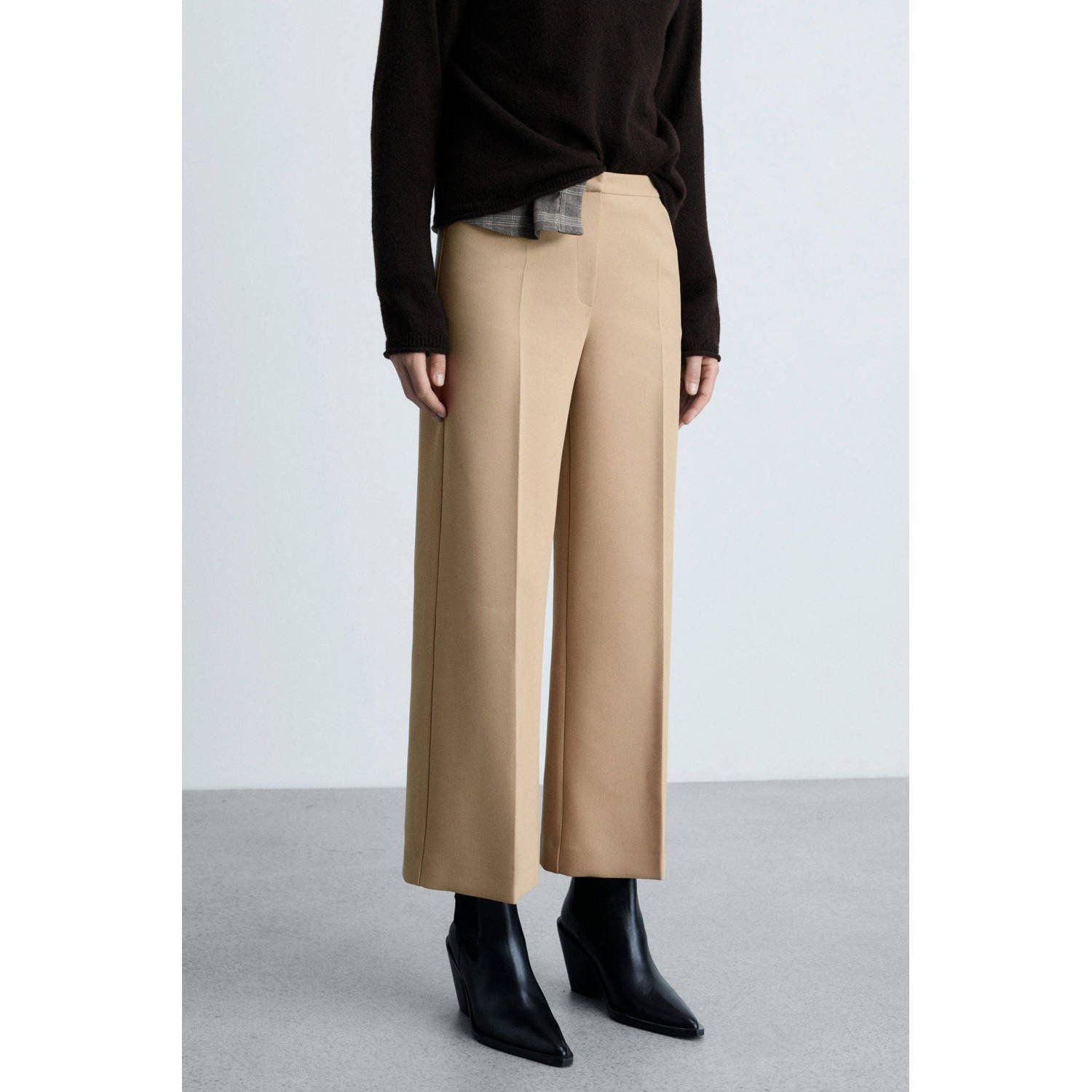 Mango cropped loose fit pantalon