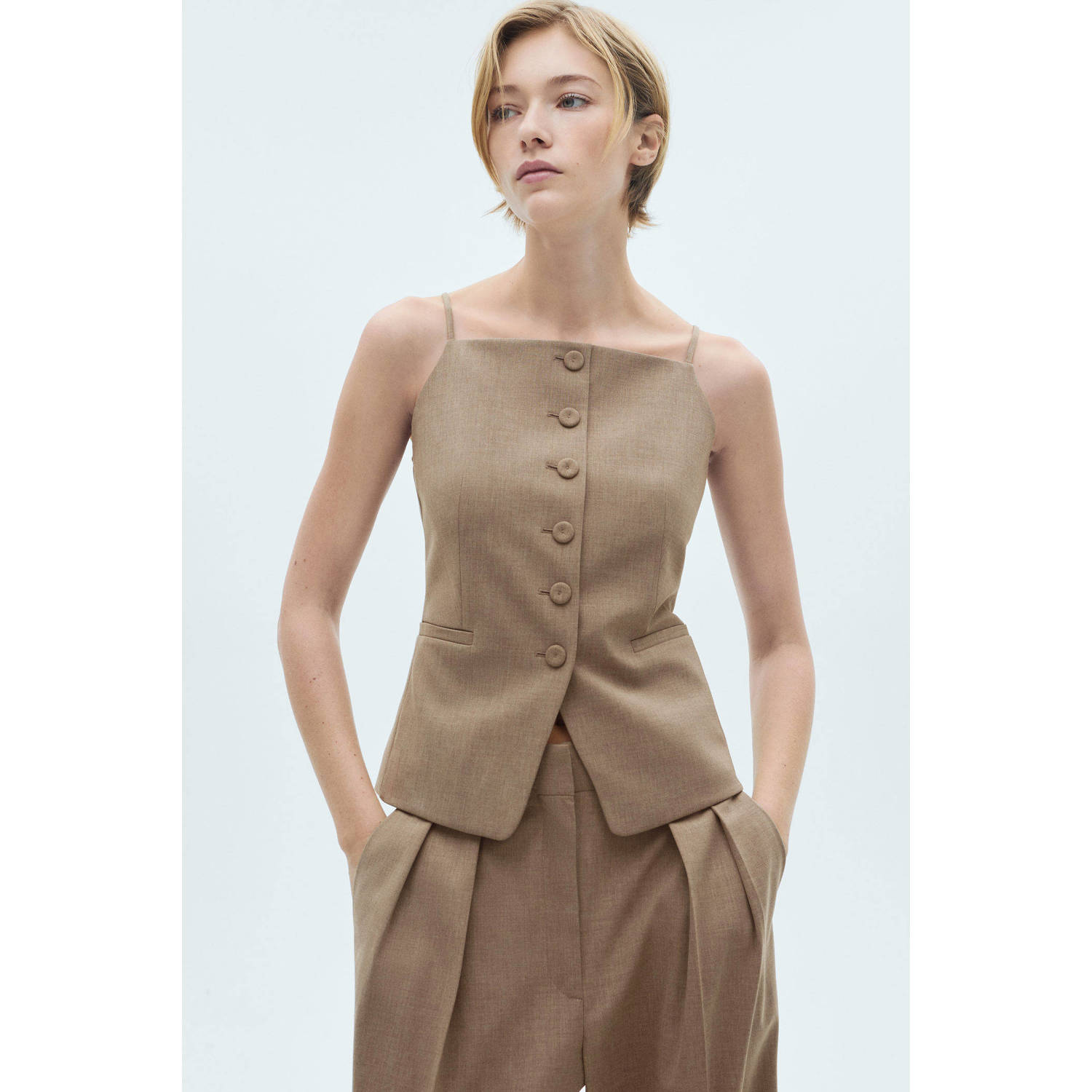 Mango gilet bruin