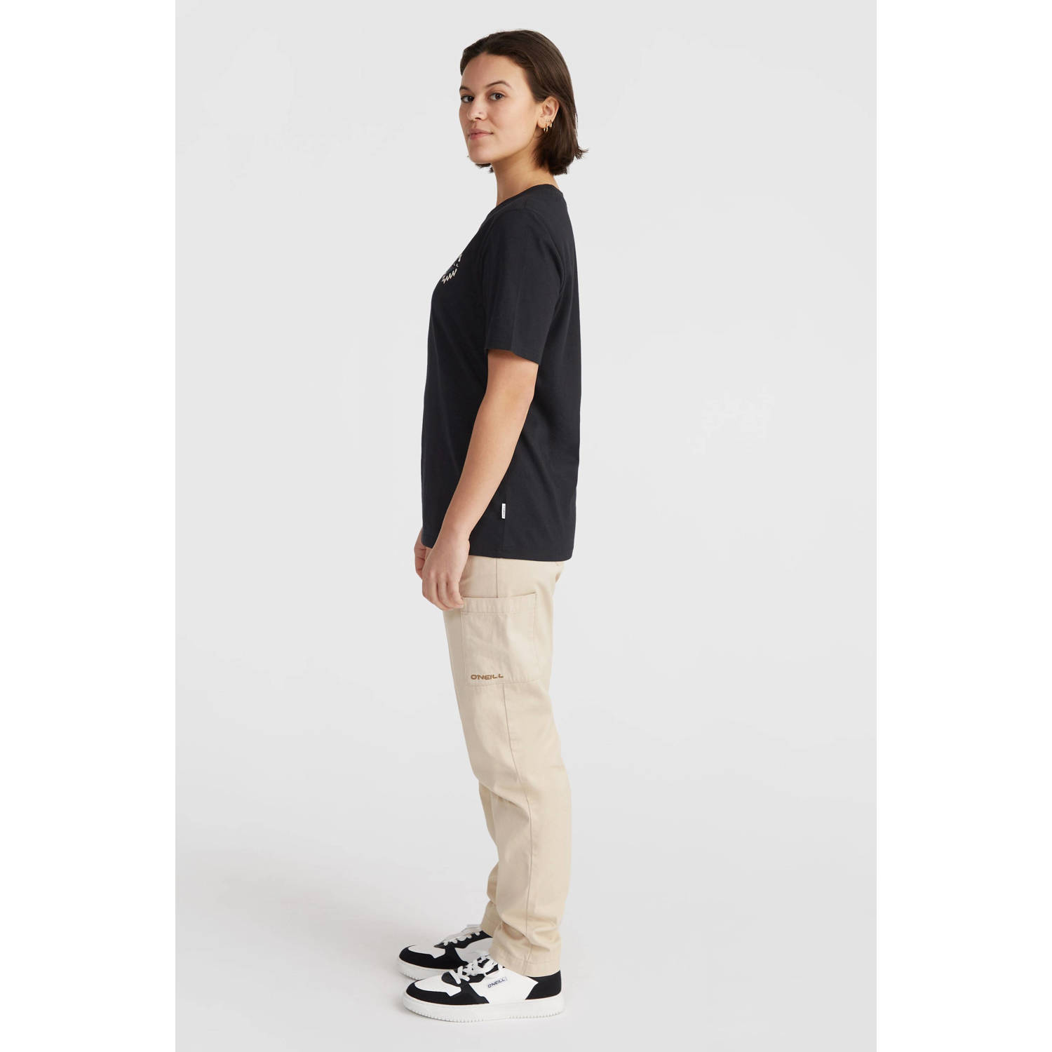 O'Neill high waist loose fit broek ecru