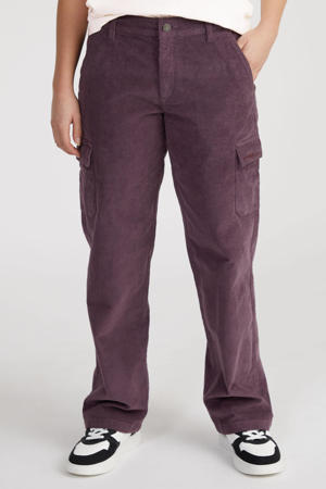 corduroy cargobroek paars