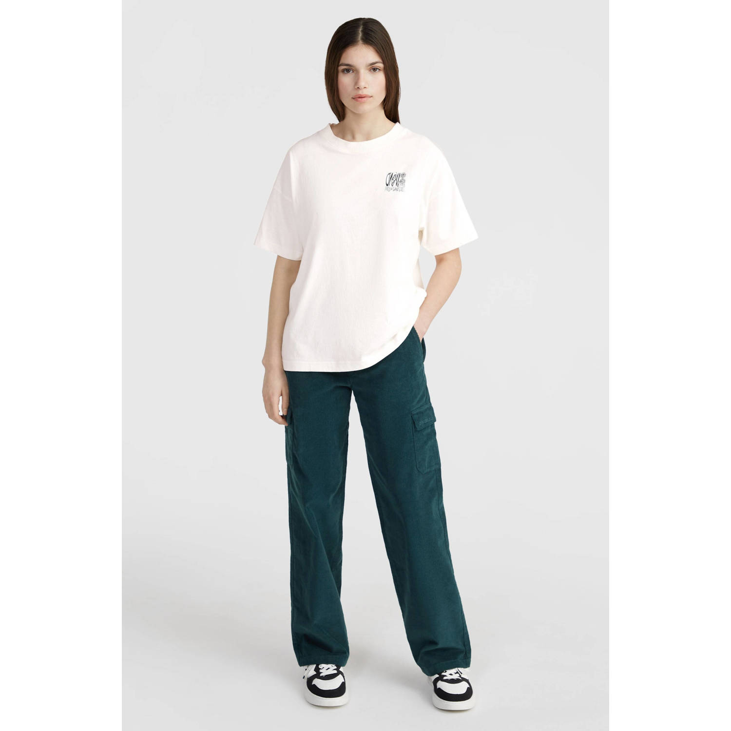 O'Neill corduroy cargobroek donkergroen