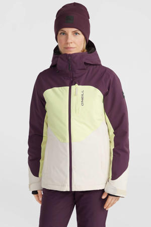 ski-jack CARBONITE donkerpaars/lichtgeel/ecru